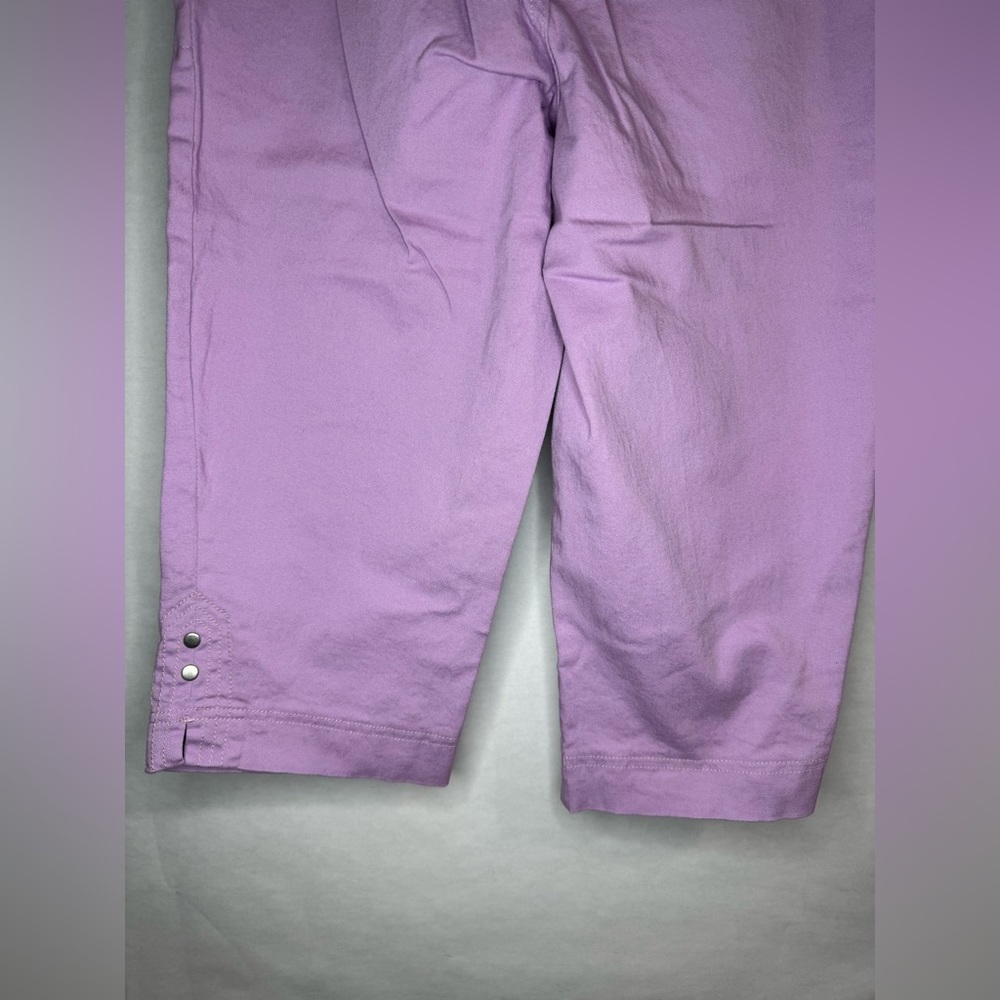 Croft and Barrow Purple Lilac Cropped Capri Jeans - Picture 8 of 10